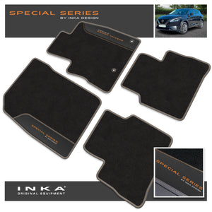 Nissan Qashqai Car Mats (Front & Rear Set) with Premium Carpet & OEM Leatherette Fits MY22 Onwards