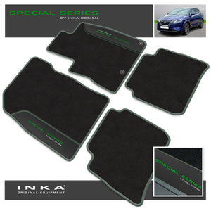 Nissan Qashqai e-POWER Car Mats (Front & Rear Set) with Premium Carpet & OEM Leatherette Fits MY22 Onwards