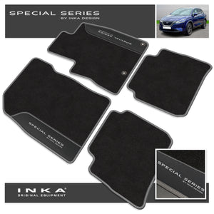 Nissan Qashqai e-POWER Car Mats (Front & Rear Set) with Premium Carpet & OEM Leatherette Fits MY22 Onwards