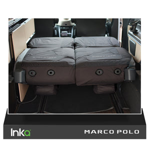 MERCEDES BENZ MARCO POLO V CLASS W447 CAMPER VAN INKA FULLY TAILORED WATERPROOF FRONT & REAR SEAT COVERS SET BLACK