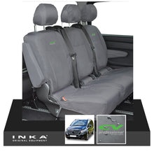Load image into Gallery viewer, INKA Mercedes Benz Vito , V Class W447 Rear Crew Cab Waterproof Seat Covers Grey (Choice of 7 Colours)
