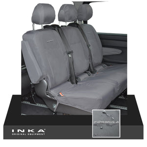 INKA Mercedes Benz Vito , V Class W447 Rear Crew Cab Waterproof Seat Covers Grey (Choice of 7 Colours)