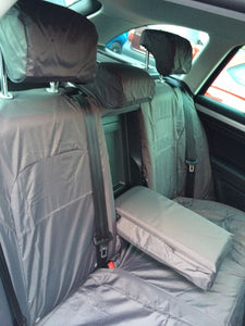 Skoda Superb Estate 2nd Gen B6/3T INKA Tailored Rear Triple 60/40 with Ski Hatch Waterproof Seat Covers Grey MY2008-2015