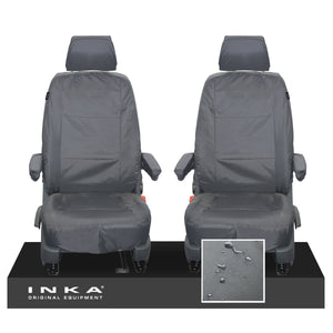 VW Transporter Shuttle T6.1, T6 Front 1+1 Tailored Waterproof Seat Covers MY-15-23[Choice of 2 Colours]