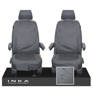 VW Transporter T6.1,T6,T5.1 INKA Front 1+1 Tailored Waterproof Seat Covers [Choice of 2 Colours]