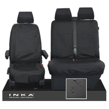 Load image into Gallery viewer, VW Transporter Shuttle T6.1, T6 Front 1+2 Tailored Waterproof Seat Covers MY-15-23 [Choice of 2 Colours]
