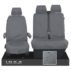 VW Transporter T6.1,T6,T5.1 INKA Front 1+2 Tailored Waterproof Seat Covers MY-10-24 [Choice of 2 Colours]