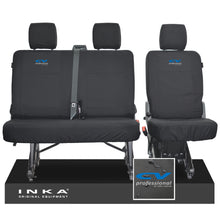 Load image into Gallery viewer, VW Transporter T6.1, T6 INKA Rear Set 2+1 Tailored Waterproof Seat Covers Black
