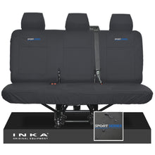 Load image into Gallery viewer, VW Transporter T6.1,T6,T5.1 INKA Rear Triple Tailored Waterproof Seat Cover Set Black MY 09-23

