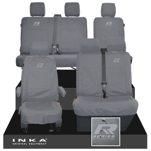 VW Transporter T6.1, T6, T5.1 Front 1+2 & Rear 2+1 Tailored Waterproof Seat Covers Grey MY-10-24