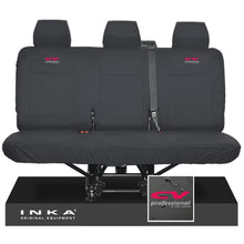 Load image into Gallery viewer, VW Transporter T6.1,T6,T5.1 INKA Rear Triple Tailored Waterproof Seat Cover Set Black MY 09-23
