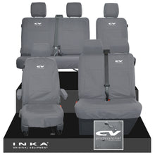 Load image into Gallery viewer, VW Transporter T6.1, T6, T5.1 Front 1+2 &amp; Rear 2+1 Tailored Waterproof Seat Covers Grey MY-10-24
