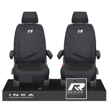 Load image into Gallery viewer, VW Transporter Shuttle T6.1, T6 Front 1+1 Tailored Waterproof Seat Covers Black MY-15-23
