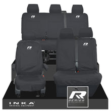Load image into Gallery viewer, VW Transporter T6.1, T6, T5.1 Front 1+2 &amp; Rear Triple Tailored Waterproof Seat Covers Black MY 10-24
