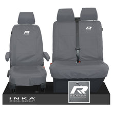 Load image into Gallery viewer, VW Transporter Shuttle T6.1, T6 Front 1+2 Tailored Waterproof Seat Covers Grey MY-15-23
