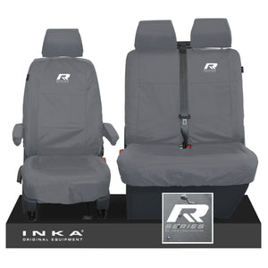 VW Transporter T6.1,T6,T5.1 INKA Front Set 1+2 Tailored Waterproof Seat Covers Grey