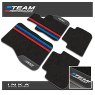 BMW 2 Series Grand Coupe F44 Front & Rear Tailored Carpet Mat with Bespoke Embroidery & M Stripes Fits 2023 Onwards