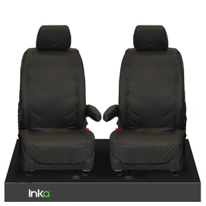 Fiat Fiorino Front 1+1 Set INKA Tailored Waterproof Seat Cover Black MY-08-16