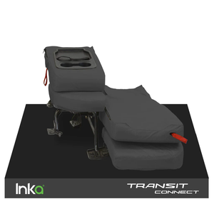 Ford Transit Connect INKA Front Set 1+2 Tailored Waterproof Seat Covers Black MY13-23