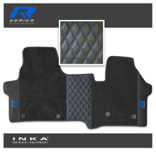 Load image into Gallery viewer, New VW Transporter T7 R Series Bentley Leatherette Front Tailored Carpet Floor Mat Black MY25 Onwards
