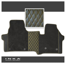 Load image into Gallery viewer, New VW Transporter T7 Bentley Leatherette Front Tailored Carpet Floor Mat Black MY25 Onwards
