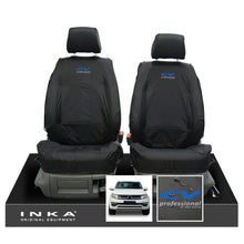Load image into Gallery viewer, VW Amarok INKA Front Set 1+1 Fully Tailored Waterproof Seat Covers Black MY-10-21 [Choice of 7 Colours] - CV Professional Embroidery
