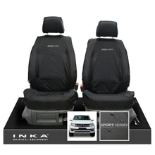 Load image into Gallery viewer, VW Amarok INKA Front Set 1+1 Fully Tailored Waterproof Seat Covers Black MY-10-21 [Choice of 7 Colours]
