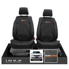 Load image into Gallery viewer, VW Amarok INKA Front Set 1+1 Fully Tailored Waterproof Seat Covers Black MY-10-21 [Choice of 7 Colours]

