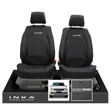 Load image into Gallery viewer, VW Amarok INKA Front Set 1+1 Fully Tailored Waterproof Seat Covers Black MY-10-21 [Choice of 7 Colours]
