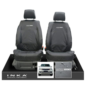 VW Amarok INKA Front Set 1+1 Fully Tailored Waterproof Seat Covers Grey MY-2010-2021[Choice of 7 Colours]