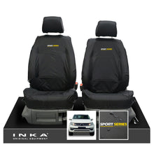 Load image into Gallery viewer, VW Amarok INKA Front Set 1+1 Fully Tailored Waterproof Seat Covers Black MY-10-21 [Choice of 7 Colours]
