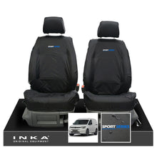 Load image into Gallery viewer, VW Caddy 5 Cargo INKA Front Set 1+1 Tailored Waterproof Seat Covers Black MY-2020+ [Choice of 7 Colours]
