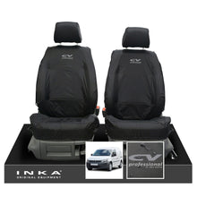 Load image into Gallery viewer, VW Caddy MK3 &amp; MK4 INKA Front Set 1+1 Tailored Waterproof Seat Covers Black MY-2004-2019 [Choice of 7 Colours]
