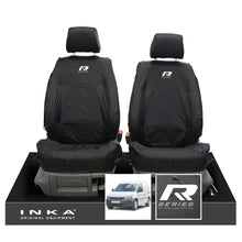 Load image into Gallery viewer, VW Caddy MK3 &amp; MK4 INKA Front Set 1+1 Tailored Waterproof Seat Covers Black MY-2004-2019 [Choice of 7 Colours]
