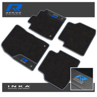 VW ID4 Car Mats (Front & Rear Set) with Premium Carpet & OEM Leatherette, Fits MY21 Onwards