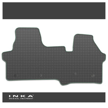 Load image into Gallery viewer, New VW Transporter T7 Front Tailored Rubber Textile Hybrid Dual Grip Floor Mat Black MY25 Onwards (Choice of 7 Colours)
