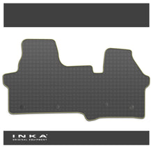 Load image into Gallery viewer, New VW Transporter T7 Front Tailored Rubber Textile Hybrid Dual Grip Floor Mat Black MY25 Onwards (Choice of 7 Colours)

