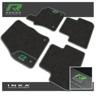 VW Tiguan Car Mats (Front & Rear Set) with Premium Carpet & OEM Leatherette, Fits MY 16-23
