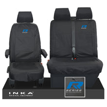 Load image into Gallery viewer, VW Transporter Shuttle T6.1, T6 Front 1+2 Tailored Waterproof Seat Covers Black MY-15-23
