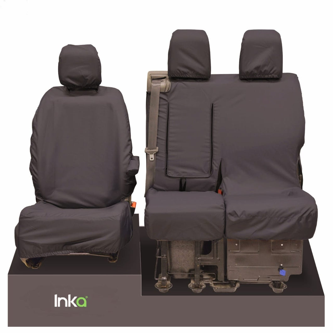 Citroen Dispatch MK2 Front Set 1+2 INKA Tailored Waterproof Seat Covers Grey MY 07-16
