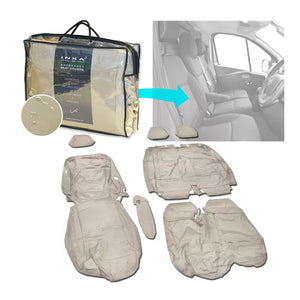 Fiat Talento Front 1+2 Fully Tailored Waterproof Seat Covers Beige MY 16-20