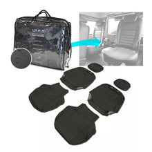 Load image into Gallery viewer, Land Rover Defender 3rd Row 1+1 Tailored Waterproof Seat Covers Black MY-07-16
