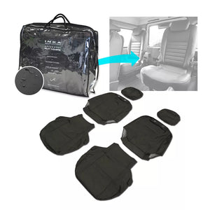 Land Rover Defender 3rd Row 1+1 Tailored Waterproof Seat Covers Black MY-07-16