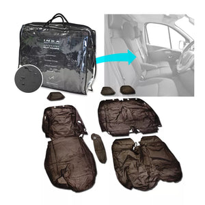 Fiat Talento Front 1+2 Fully Tailored Waterproof Seat Covers Black MY 16-20