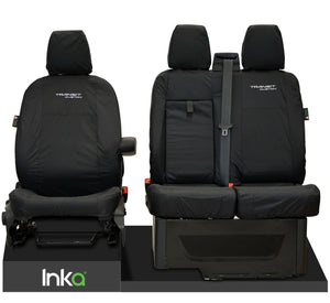 INKA Tailored Ford Transit Custom Waterproof Front Seat Covers Embroidery - MY 2012-2023 [Choice of 2 colours]