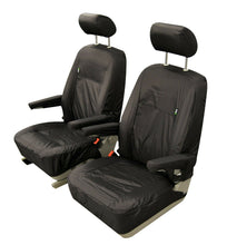 Load image into Gallery viewer, VW California Ocean/Beach/Surf Inka Fully Tailored Waterproof Seat Covers with ISOFIX Black Fits T6 &amp; T5 2014 Onwards
