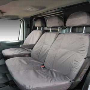 Fiat Scudo Fully Tailored Waterproof Front Single and Double Set Seat Covers 2007 - 2012 Heavy Duty Right Hand Drive Grey