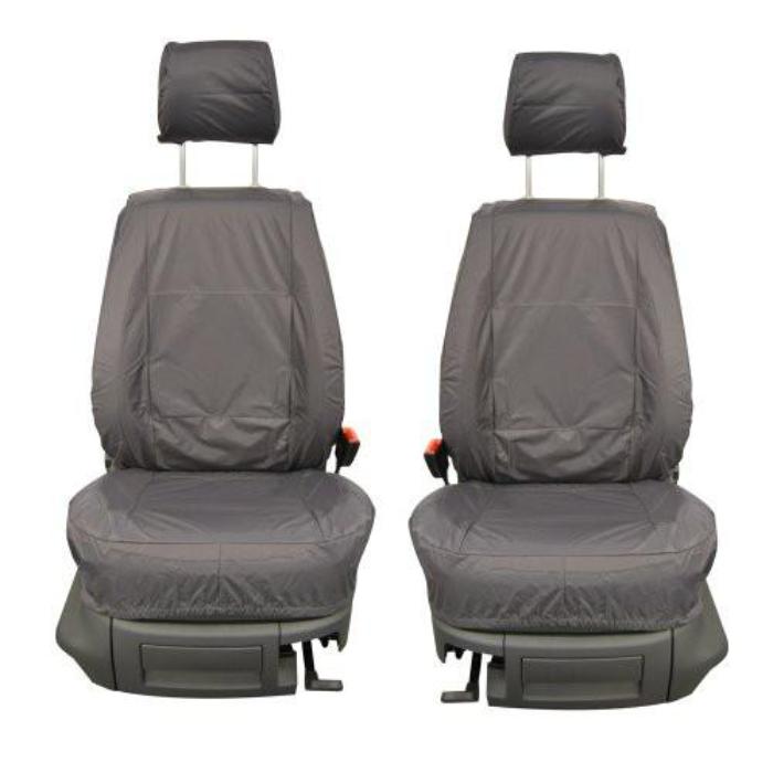 Fiat Doblo Fully Tailored Waterproof Front Single Set Seat Covers 2000 - 2009 Heavy Duty Right Hand Drive Grey