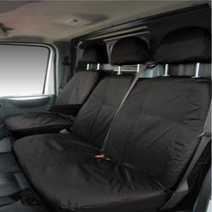 Fiat Scudo Fully Tailored Waterproof Front Single and Double Set Seat Covers 2007 - 2012 Heavy Duty Right Hand Drive Black