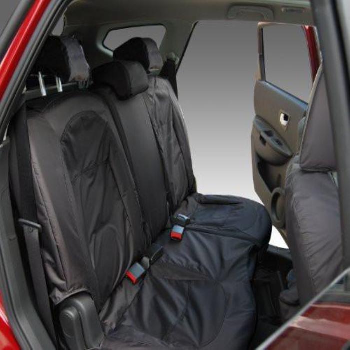 Nissan Qashqai Visia Tailored Waterproof Front Row Set Seat Covers 2010 Onwards Heavy Duty Right Hand Drive Black